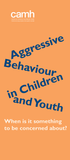 Aggressive Behaviour in Children and Youth