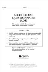 Alcohol Dependence Scale (ADS): Questionnaire|Questionnaire sur la consommation d’alcool (ADS)