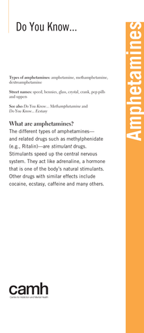 Do You Know… Amphetamines|Vous connaissez… les amphétamines