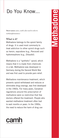 Do You Know… Methadone|Vous connaissez… la méthadone