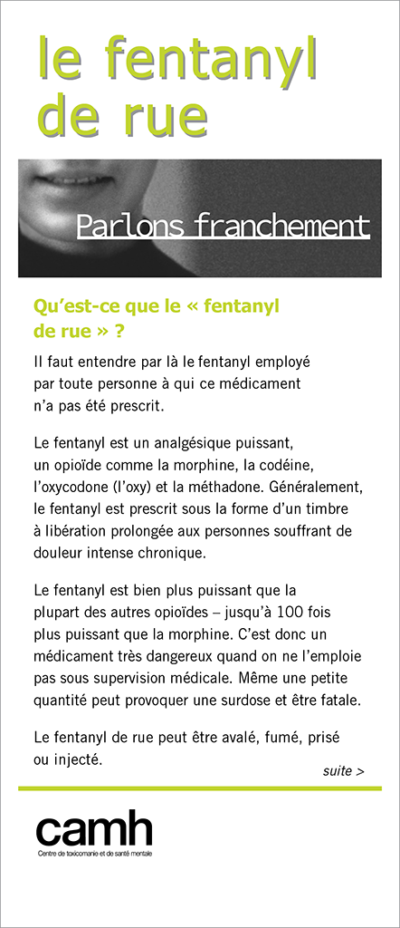 Straight Talk: Street Fentanyl | CAMH Online Store | Cyberboutique